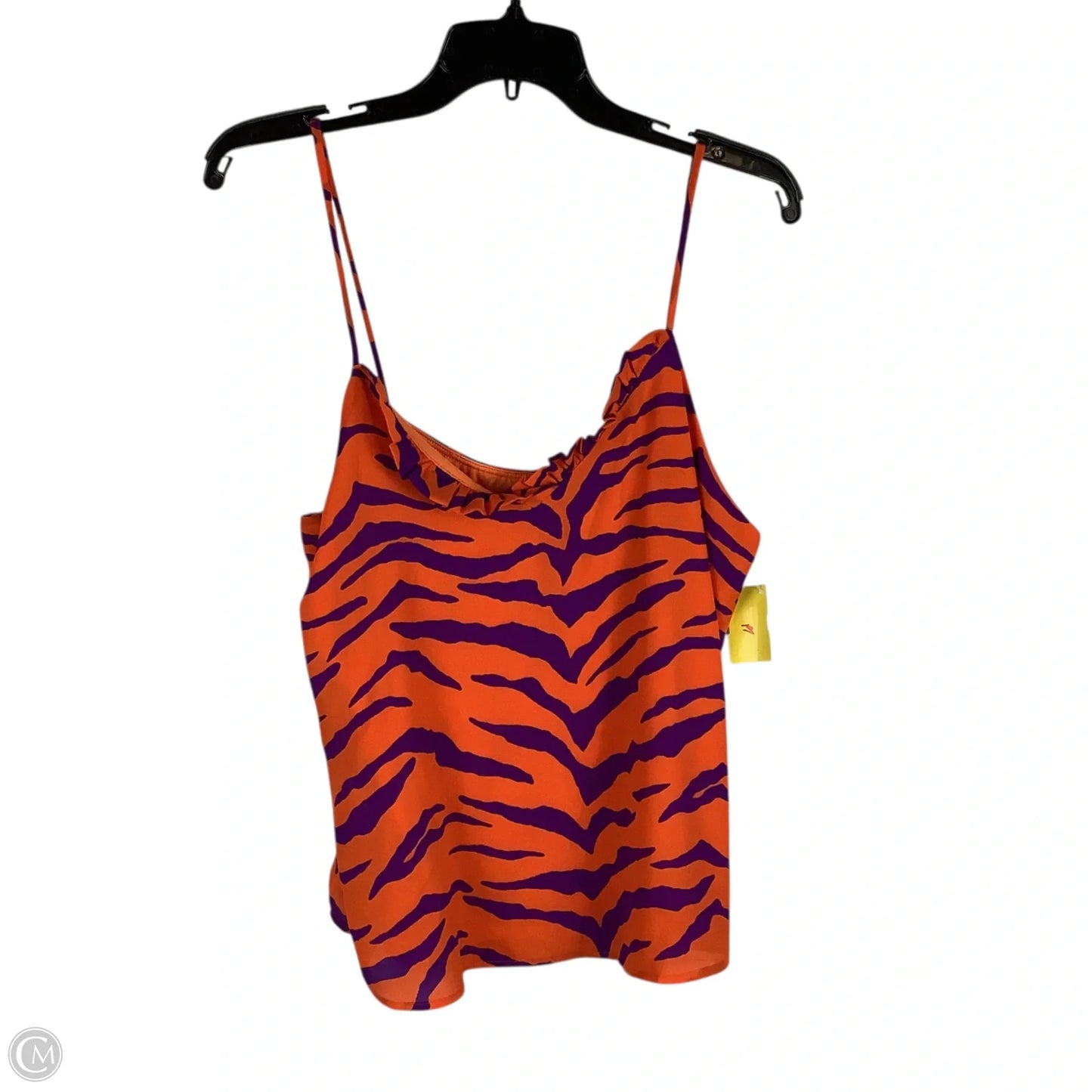 Top Sleeveless By Adrienne In Orange & Purple, Size: M