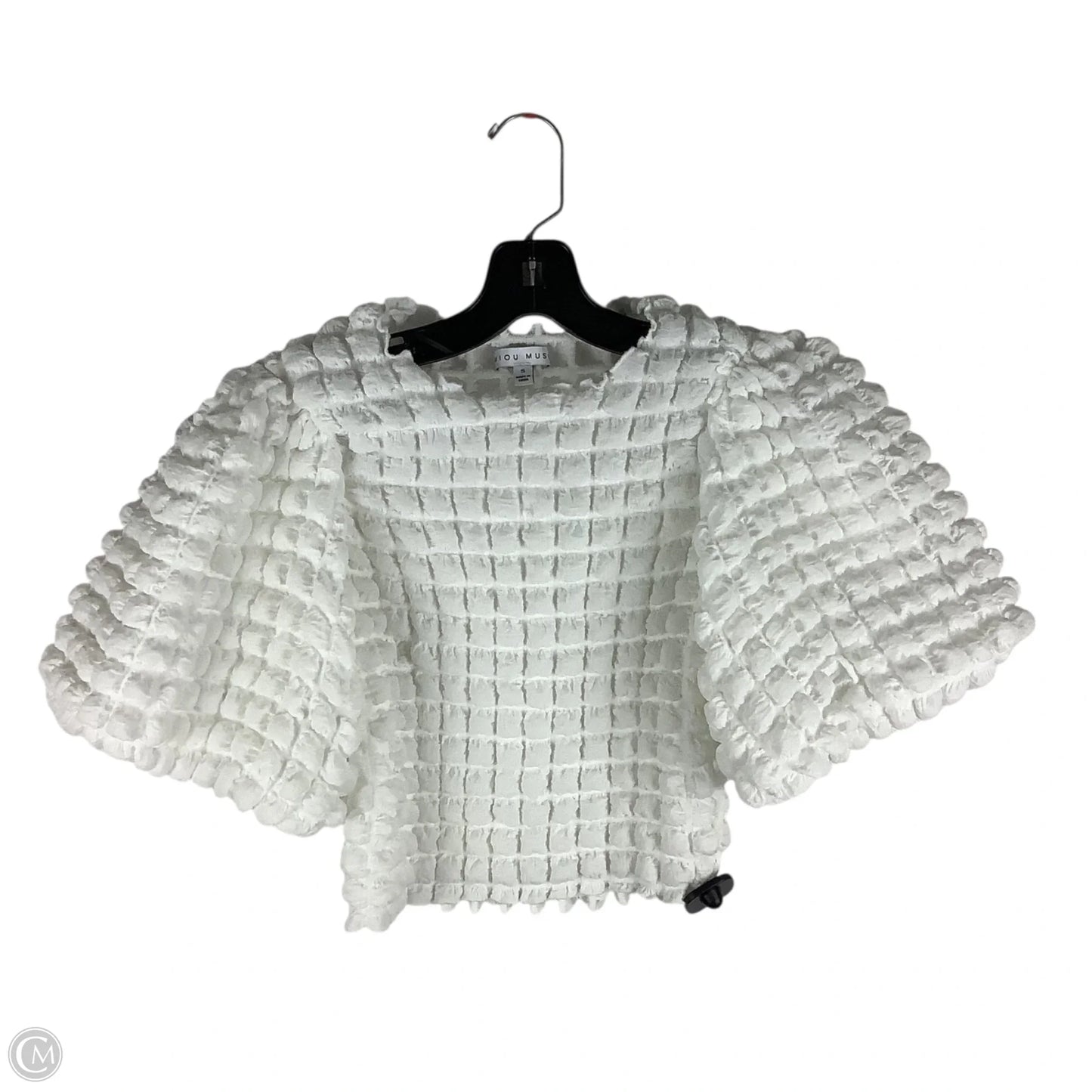 Top Short Sleeve By Miou Muse In White, Size: S