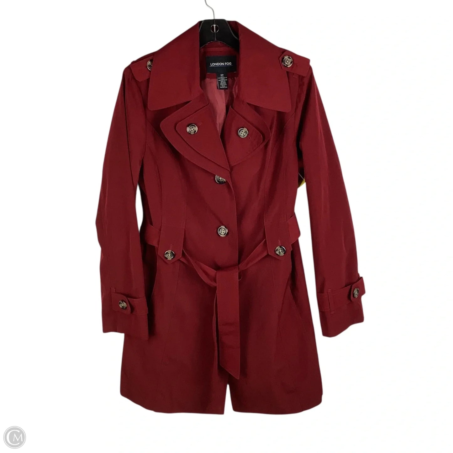Coat Trench Coat By London Fog In Red, Size: M