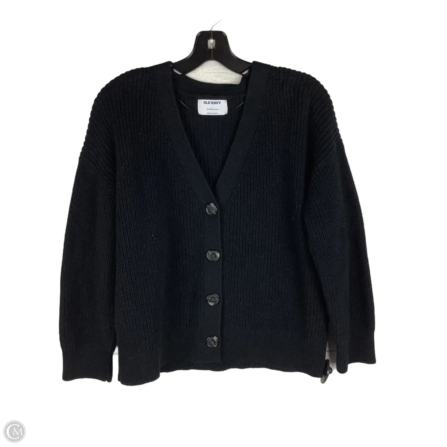 Sweater Cardigan By Old Navy In Black, Size: L