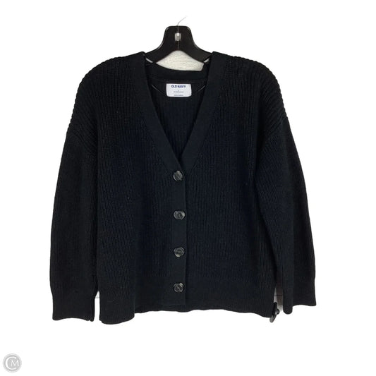 Sweater Cardigan By Old Navy In Black, Size: L
