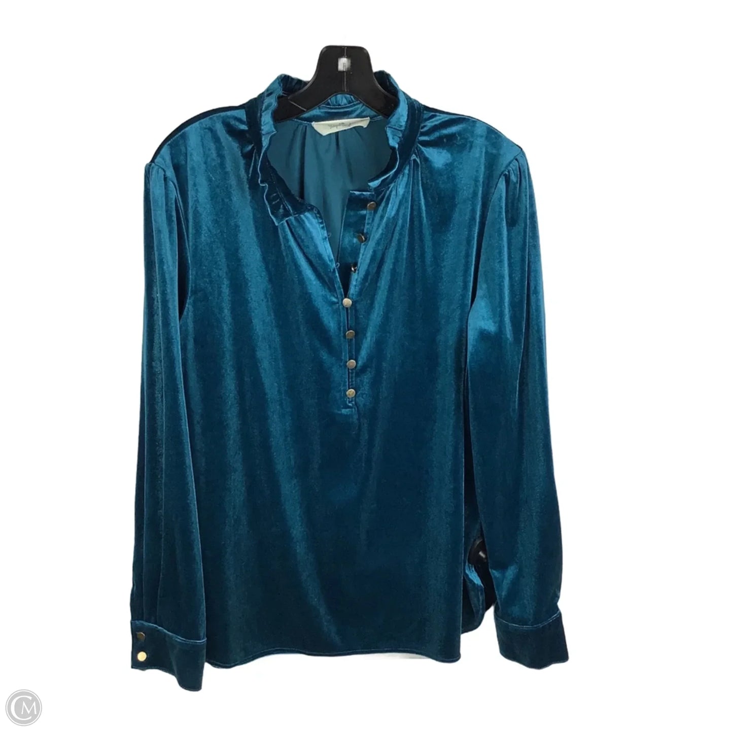 Top Long Sleeve By Clothes Mentor In Teal, Size: L