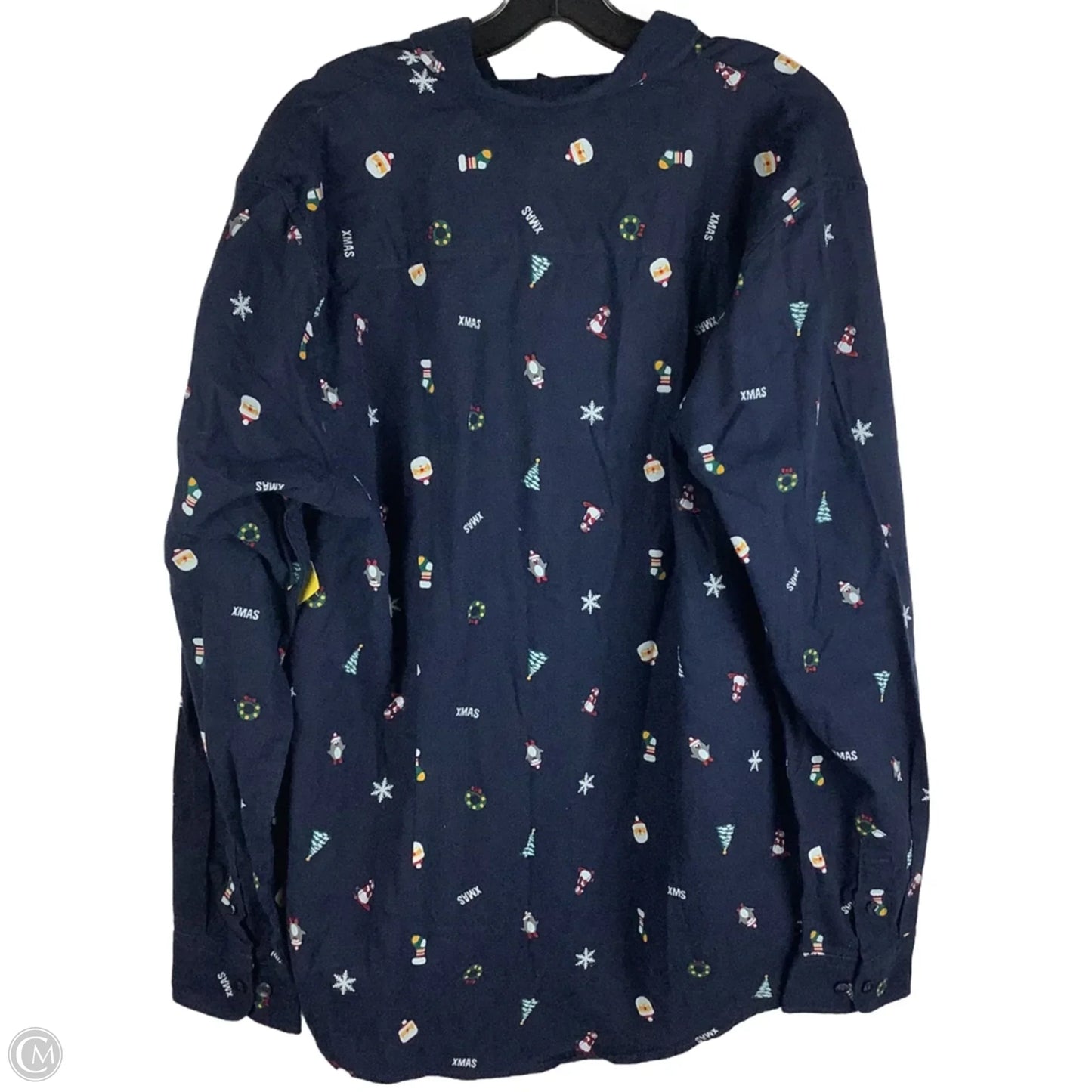 Top Long Sleeve By Clothes Mentor In Navy, Size: Xl
