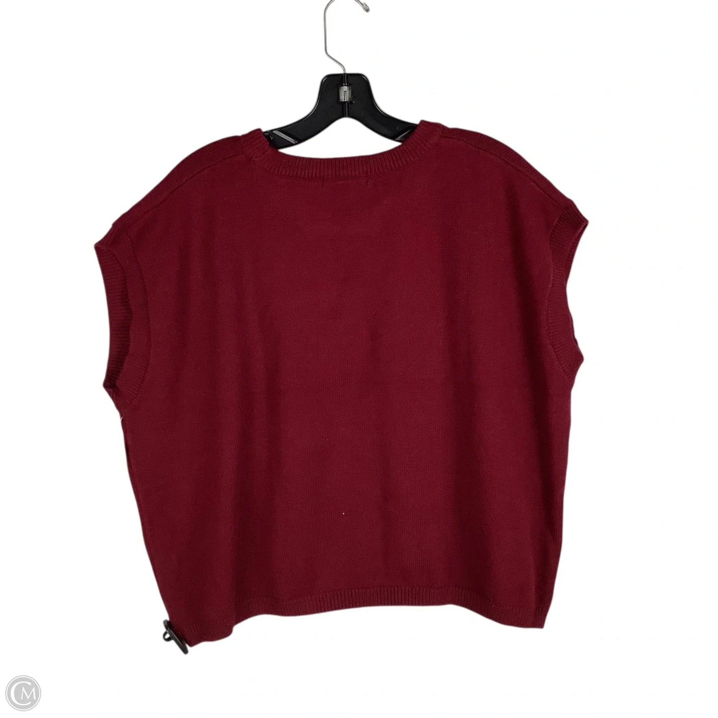 Sweater Short Sleeve By Zenana In Red, Size: L/XL
