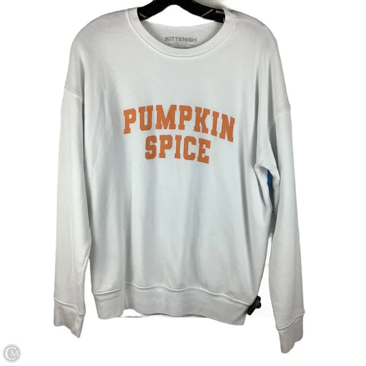 Top Long Sleeve By Clothes Mentor In White, Size: S