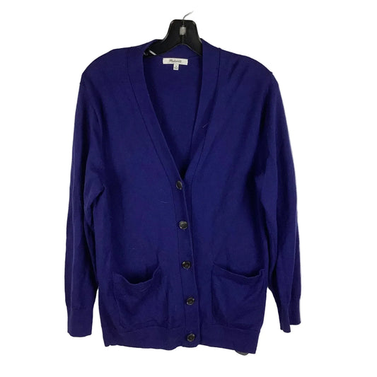 Sweater Cardigan By Madewell In Blue, Size: M