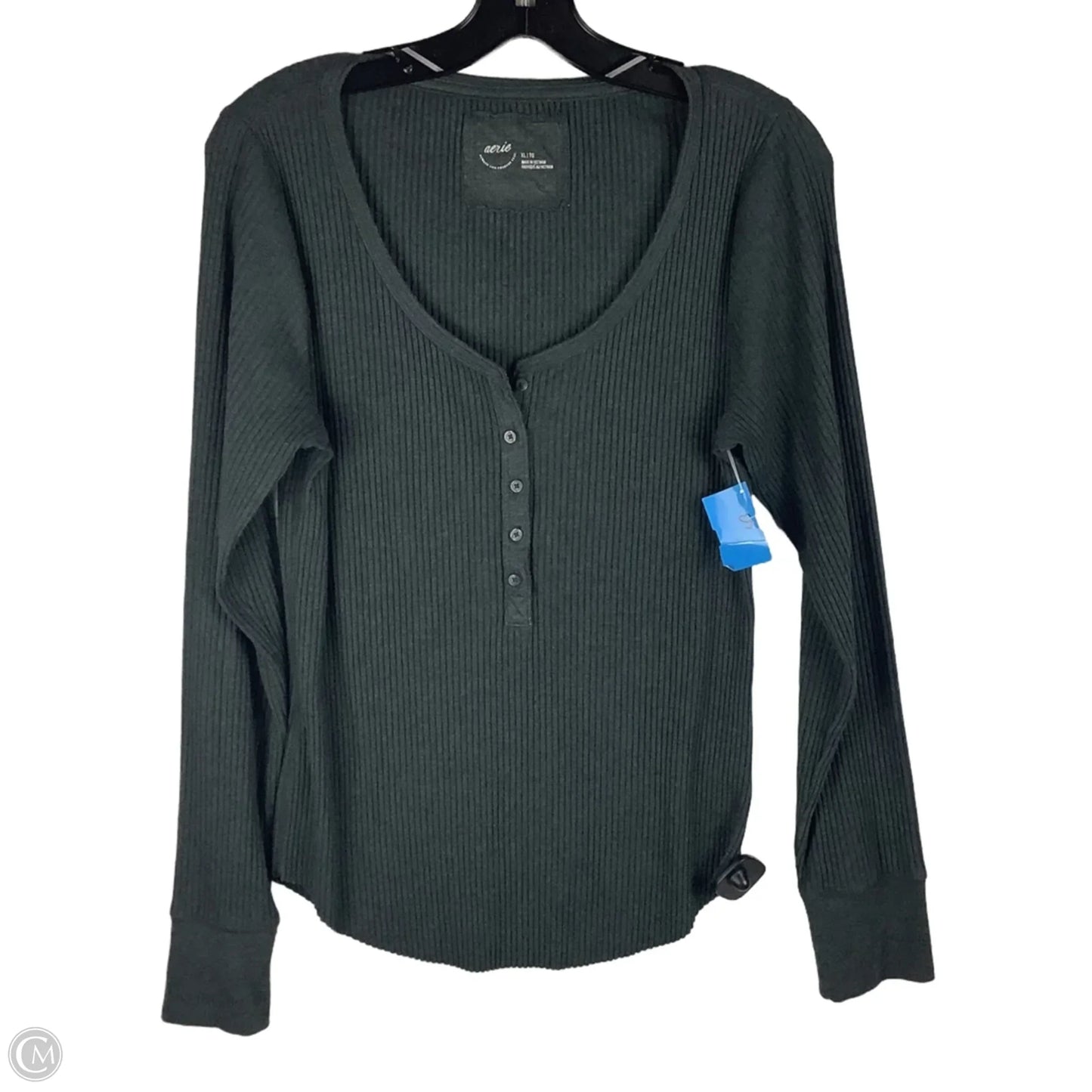 Top Long Sleeve By Aerie In Grey, Size: Xl