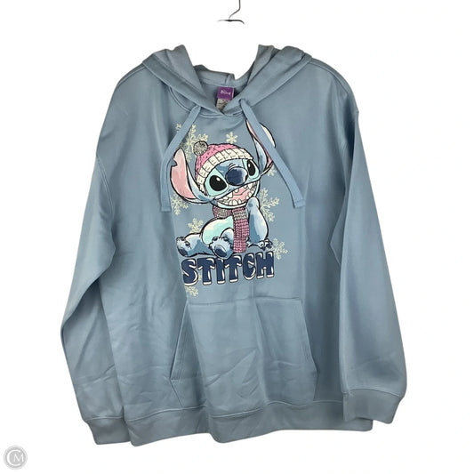 Sweatshirt Hoodie By Disney In Blue, Size: Xxl