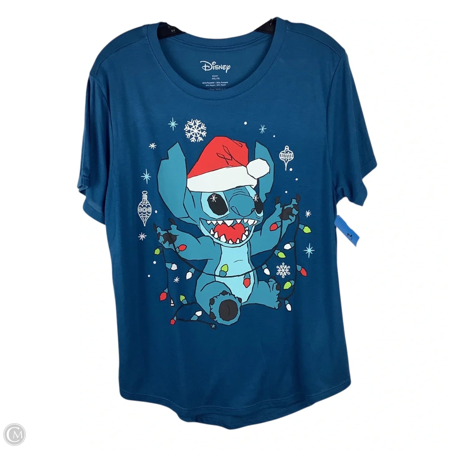 Top Short Sleeve Basic By Disney In Blue, Size: Xxl