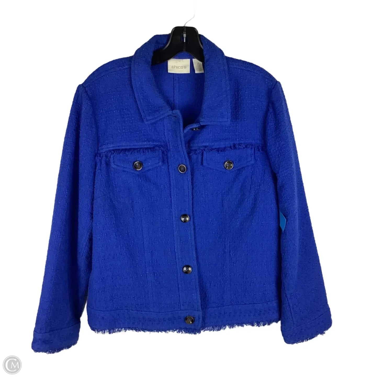 Jacket Other By Chicos In Blue, Size: L (brand size 2)