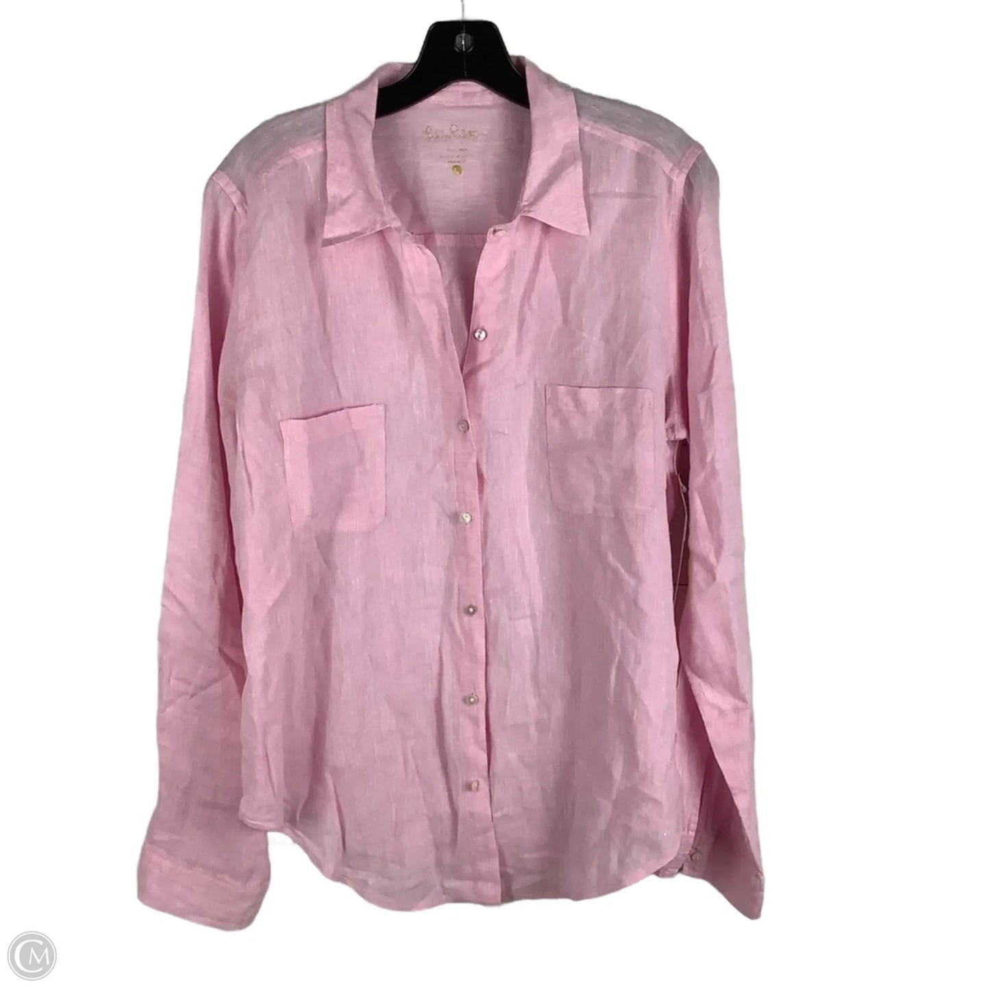 Top Long Sleeve Designer By Lilly Pulitzer In Pink, Size: L