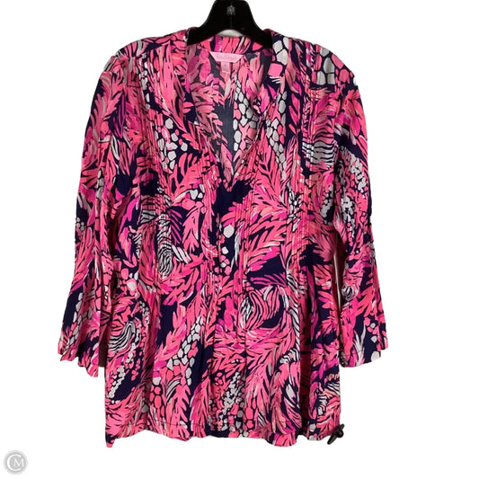 Top Long Sleeve Designer By Lilly Pulitzer In Pink, Size: Xl
