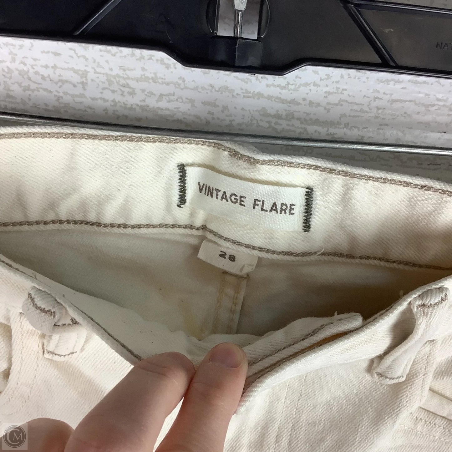Jeans Flared By American Eagle In Cream, Size: 6 (28)