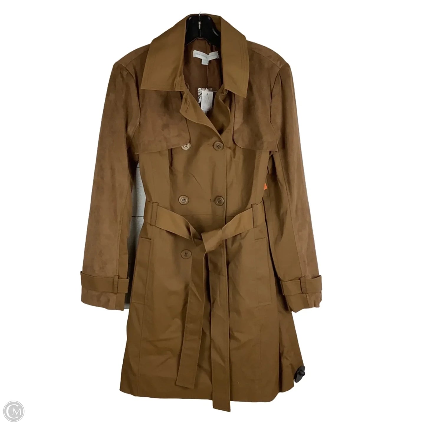 Coat Trench Coat By New York And Co In Brown, Size: L
