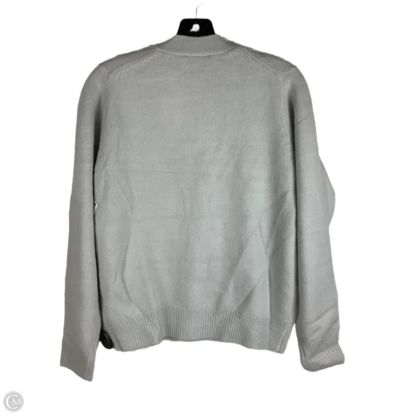 Sweater Cardigan By Ann Taylor In Grey, Size: L