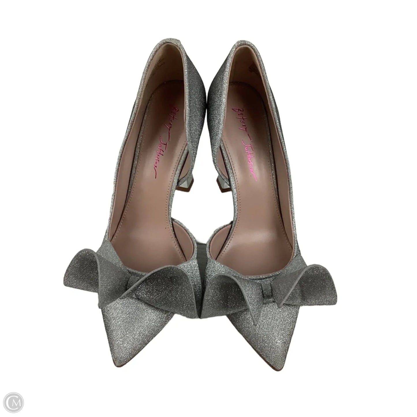 Shoes Heels Stiletto By Betsey Johnson In Silver, Size: 9.5