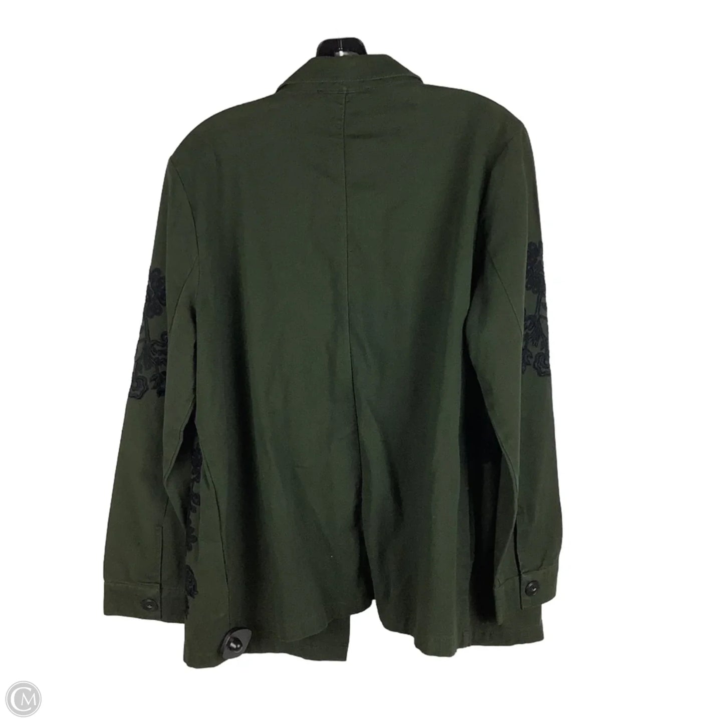Jacket Shirt By Lucky Brand In Green, Size: L