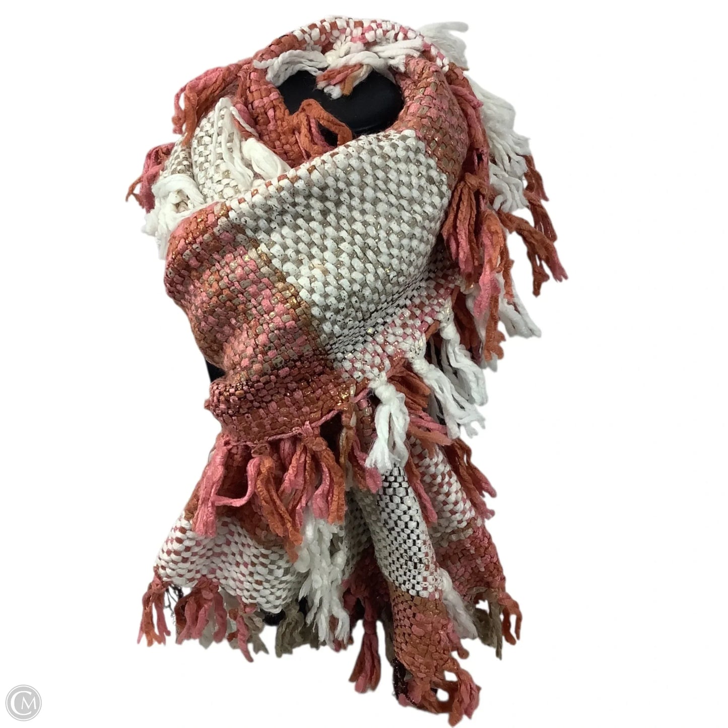 Scarf Winter By Clothes Mentor In Orange & Pink