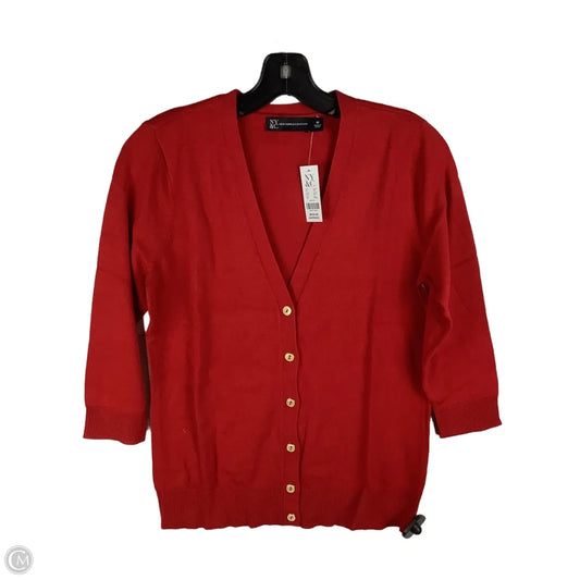 Sweater Cardigan By New York And Co In Red, Size: M