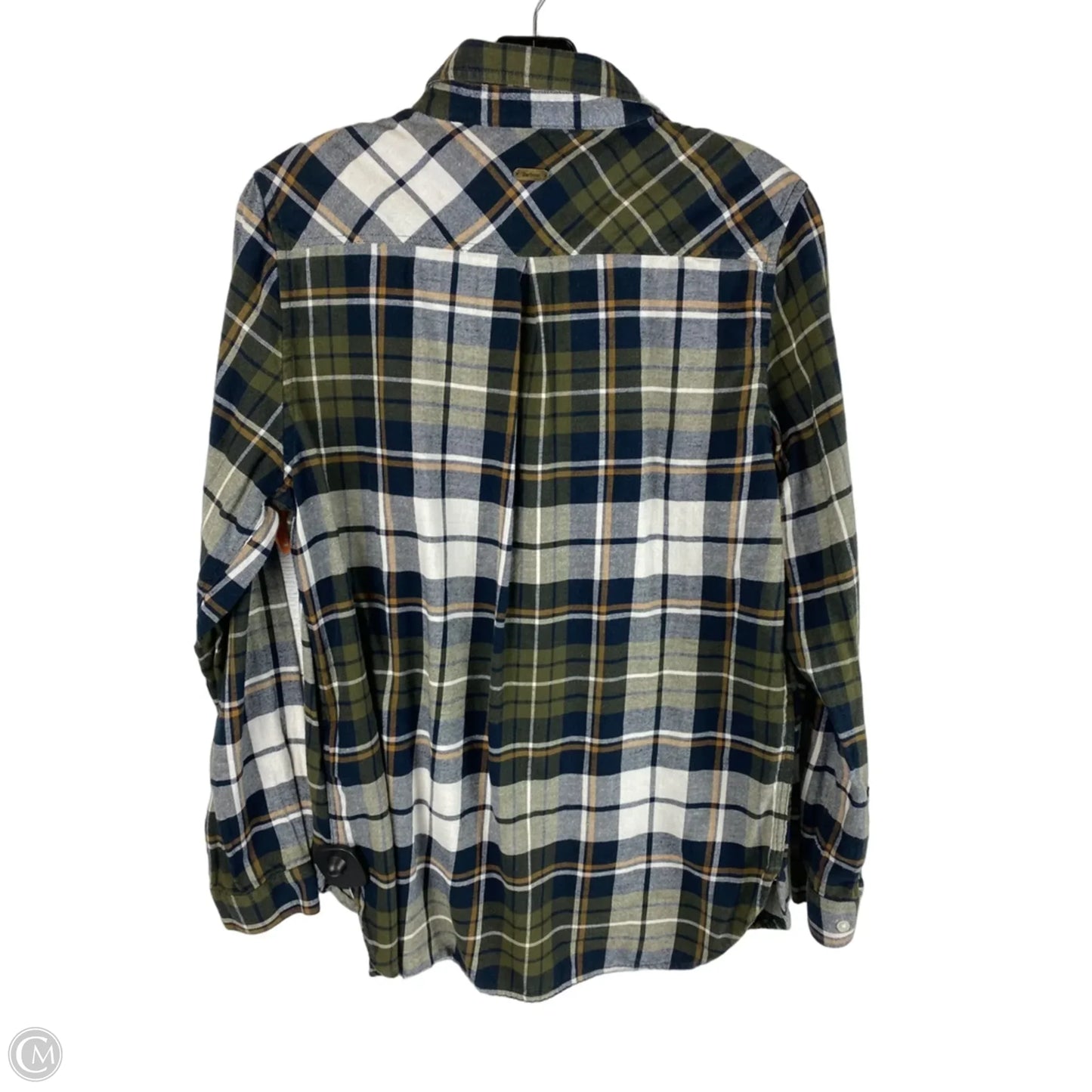 Top Long Sleeve By Barbour In Plaid Pattern, Size: M