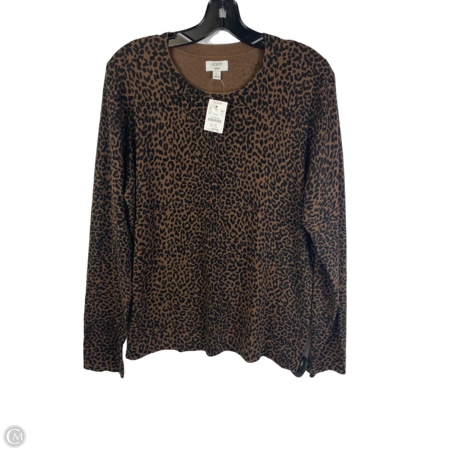Top Long Sleeve By J. Crew In Animal Print, Size: L