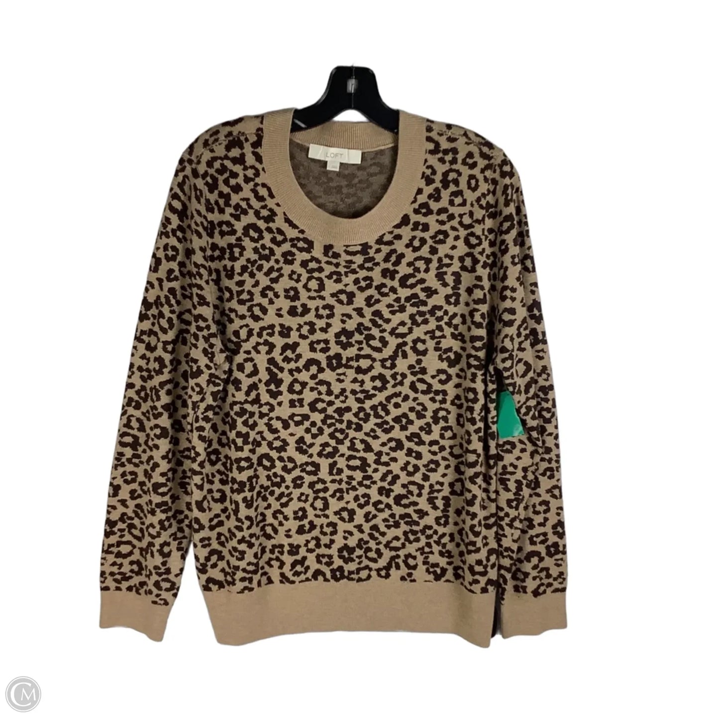 Top Long Sleeve By Loft In Animal Print, Size: L