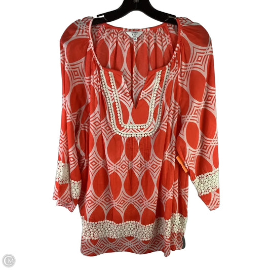 Top Long Sleeve By Crown And Ivy In Orange, Size: 2x