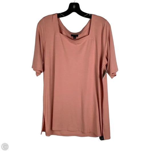 Top Short Sleeve By J. Jill In Pink, Size: L