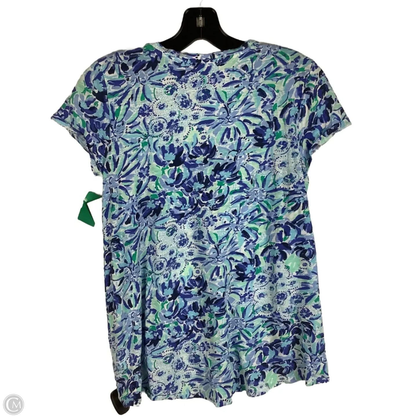 Top Short Sleeve Designer By Lilly Pulitzer In Blue, Size: S