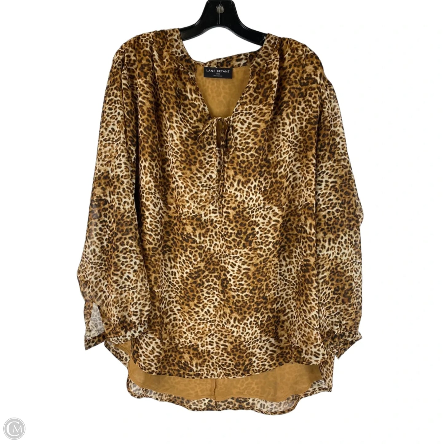 Top Long Sleeve By Lane Bryant In Animal Print, Size: 1x
