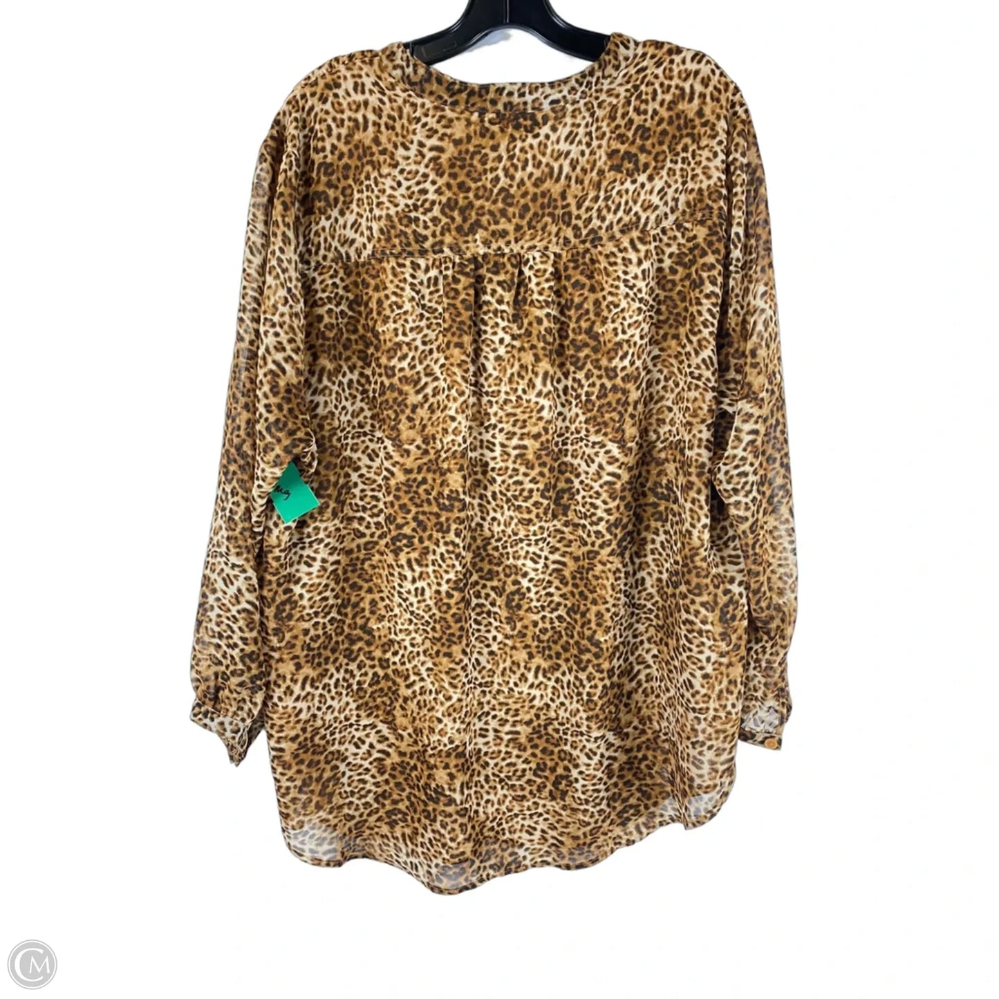 Top Long Sleeve By Lane Bryant In Animal Print, Size: 1x