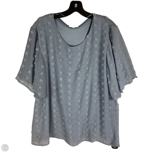 Top Short Sleeve By Chicsoul In Blue, Size: 2x