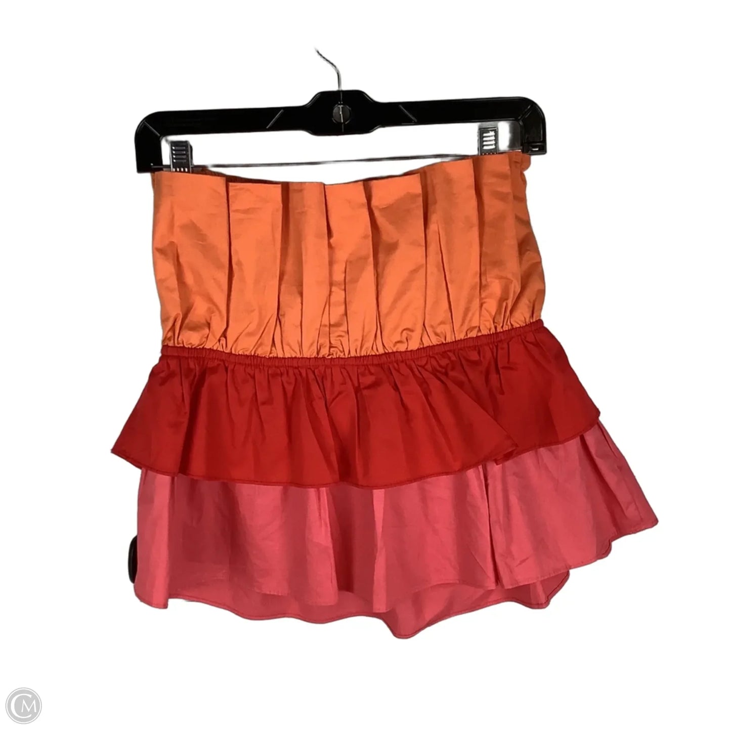 Top Sleeveless By Vestique In Orange & Red, Size: M