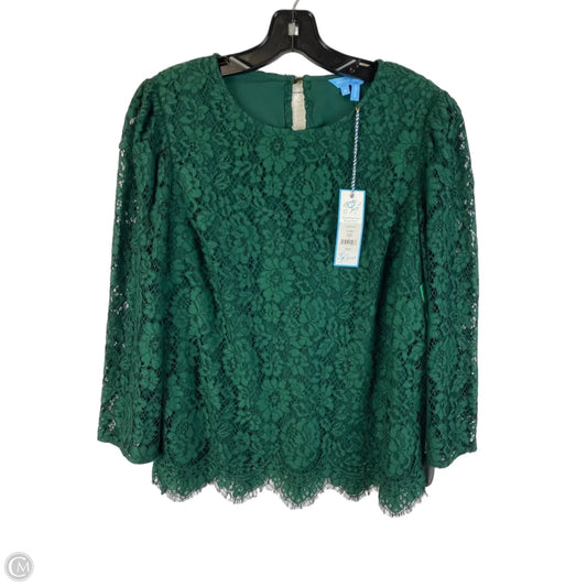 Top Long Sleeve By Draper James In Green, Size: S