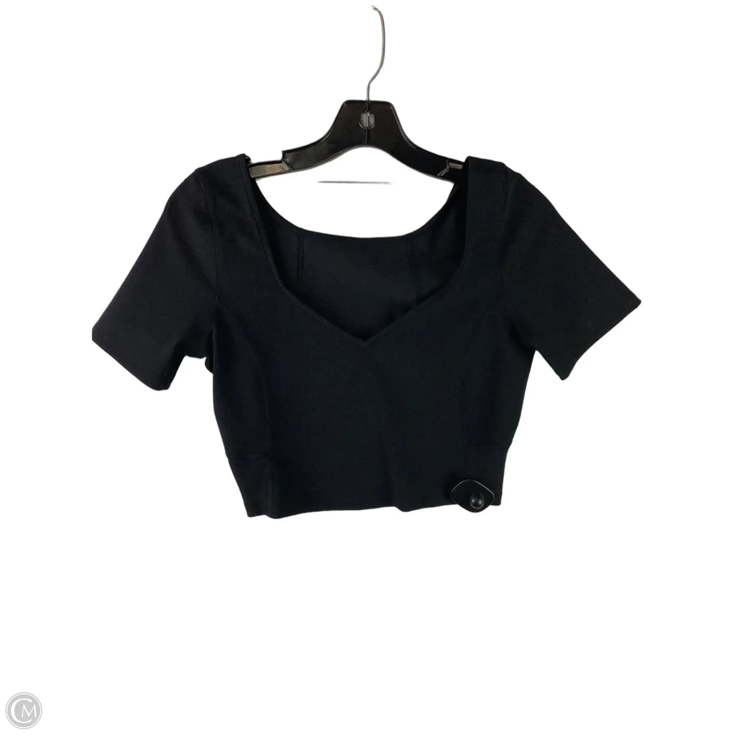 Athletic Top Short Sleeve By Lululemon In Black, Size: 4