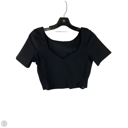Athletic Top Short Sleeve By Lululemon In Black, Size: 4