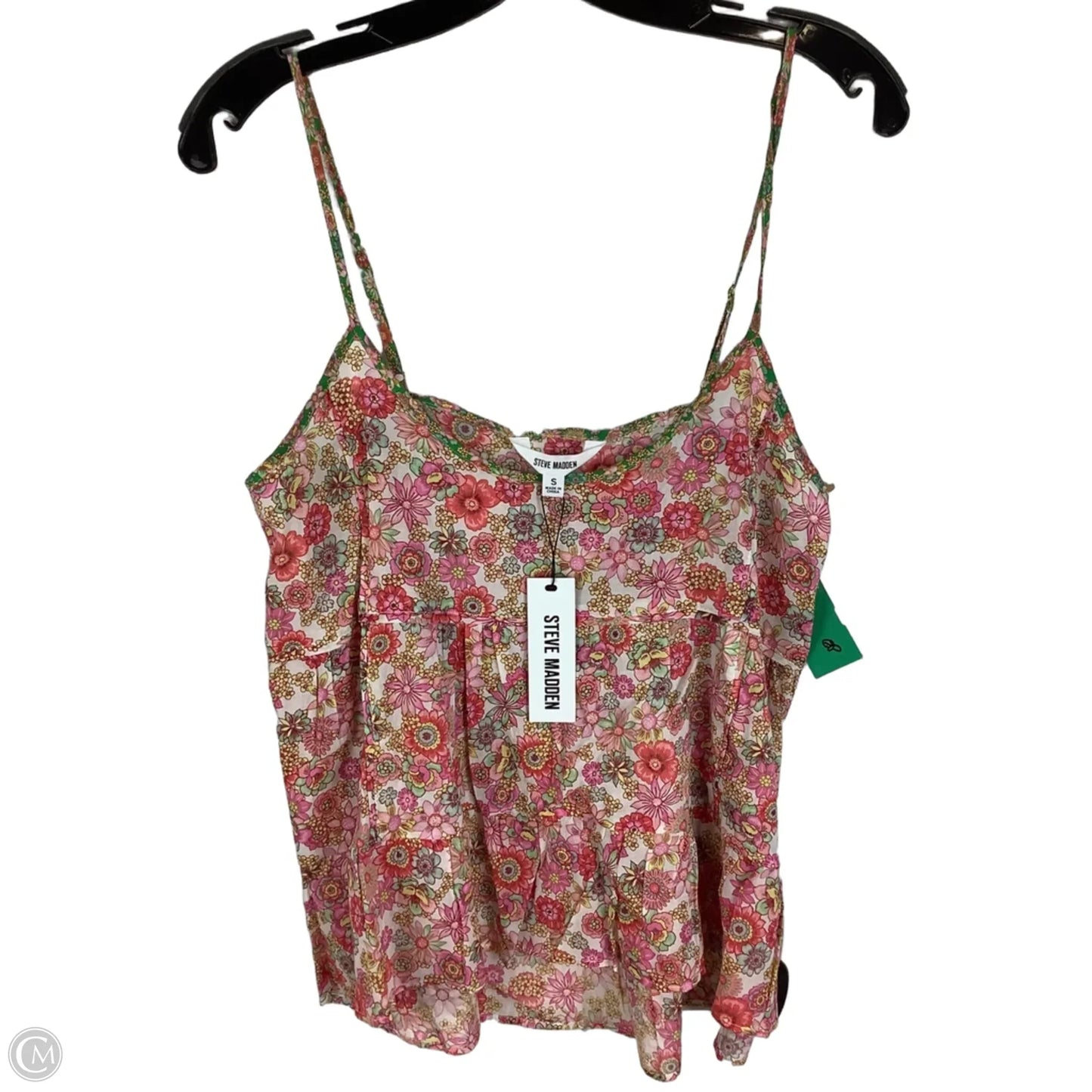 Top Sleeveless By Steve Madden In Floral Print, Size: S