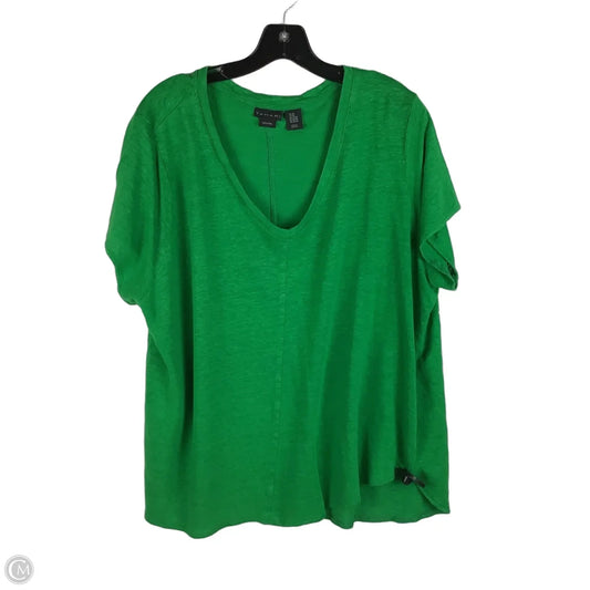 Top Short Sleeve By Tahari In Green, Size: 2x