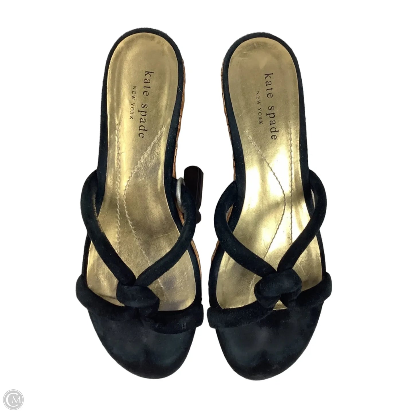 Sandals Designer By Kate Spade In Black, Size: 6.5