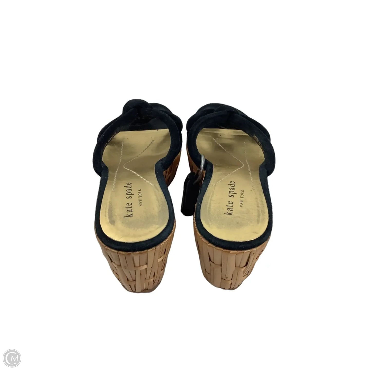 Sandals Designer By Kate Spade In Black, Size: 6.5