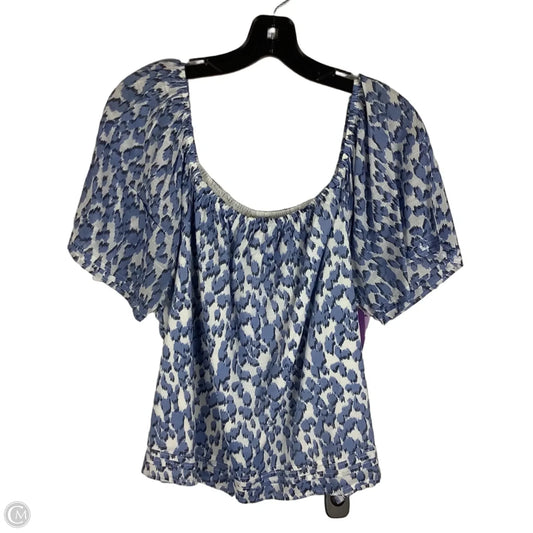 Top Short Sleeve By Versona In Blue, Size: L