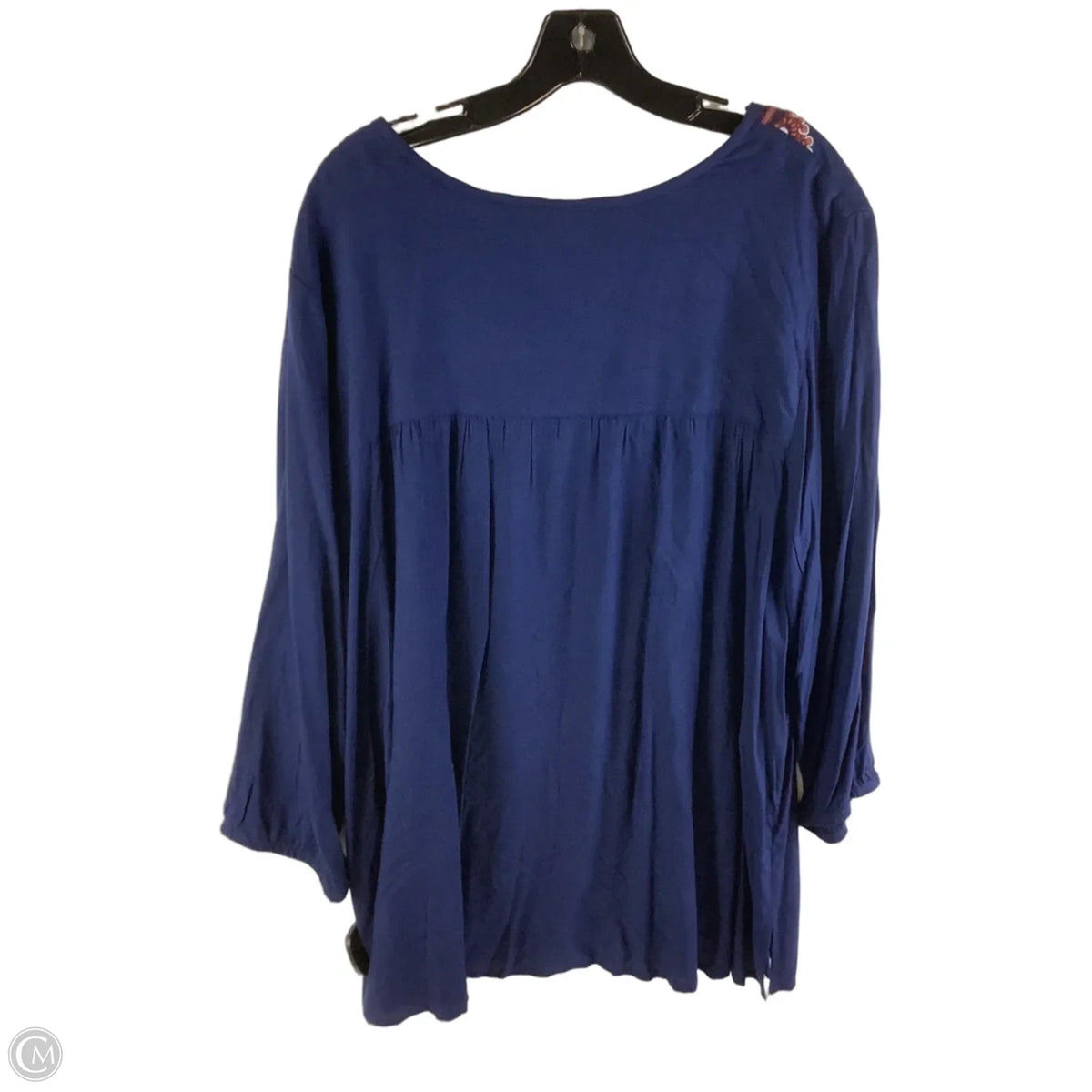 Top Long Sleeve By Avenue In Navy, Size: 3x