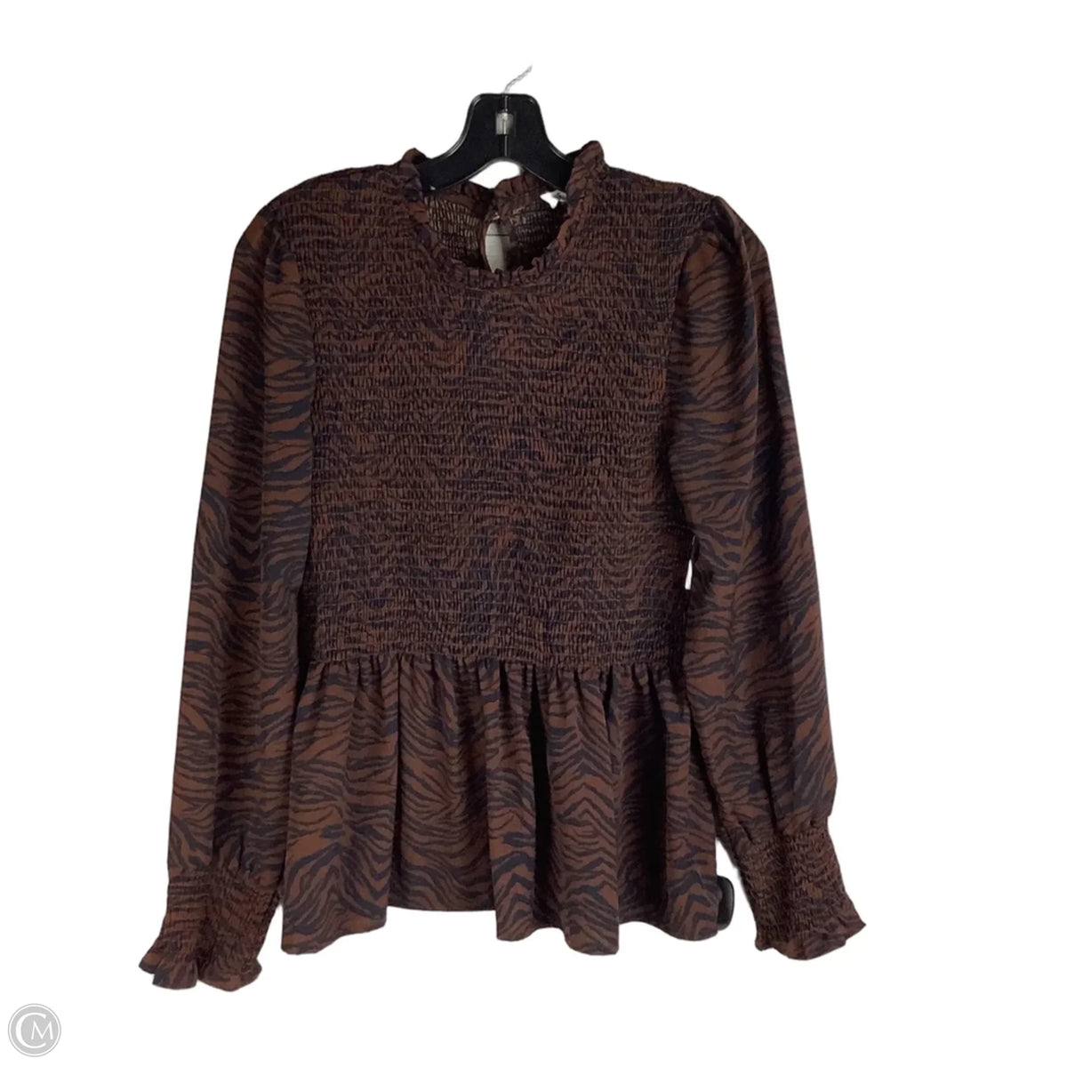 Top Long Sleeve By Thml In Animal Print, Size: S