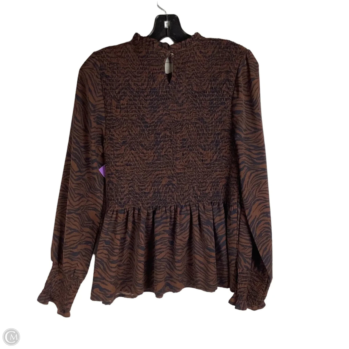 Top Long Sleeve By Thml In Animal Print, Size: S