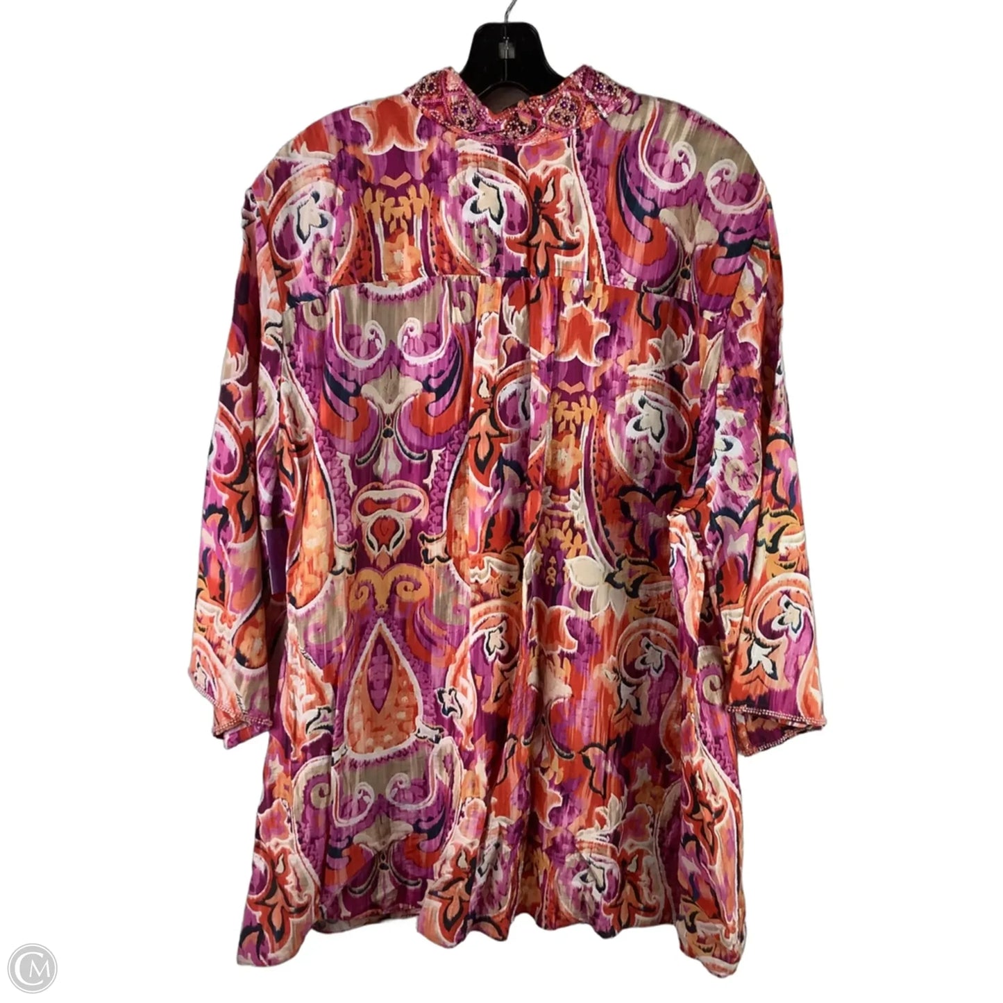 Top Short Sleeve By Chicos In Purple, Size: 1x (20)