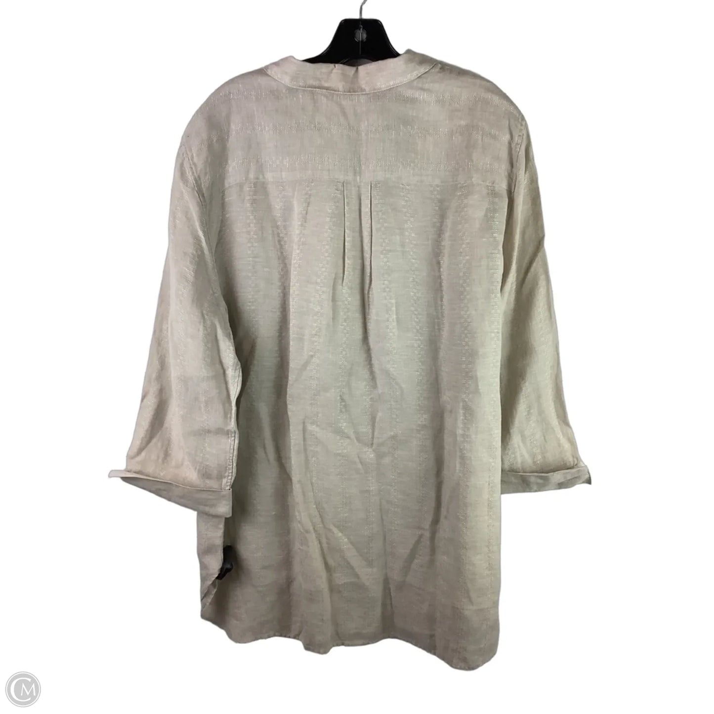 Top Long Sleeve By Chicos In Tan, Size: 18