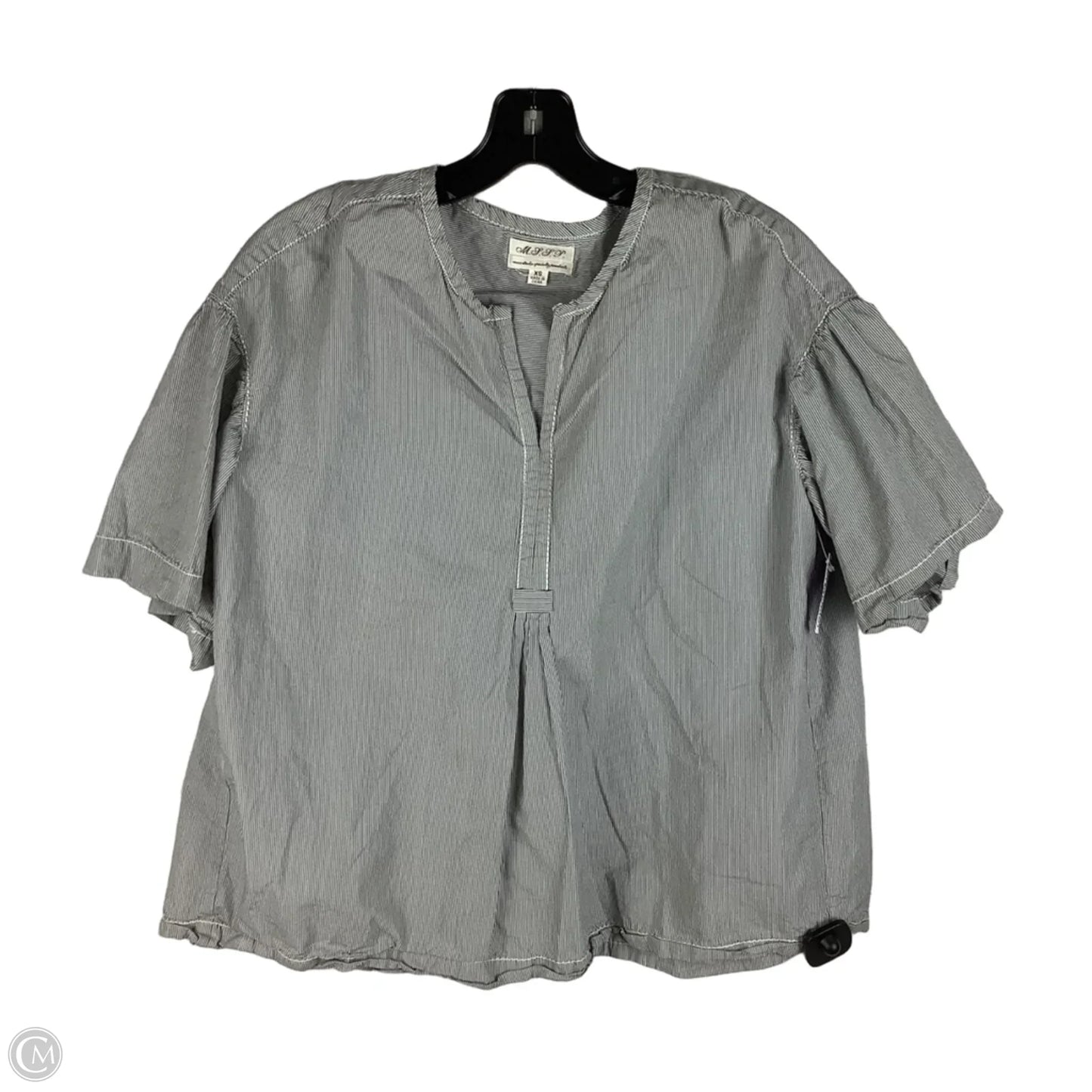 Top Short Sleeve By Mssp In Striped Pattern, Size: Xs