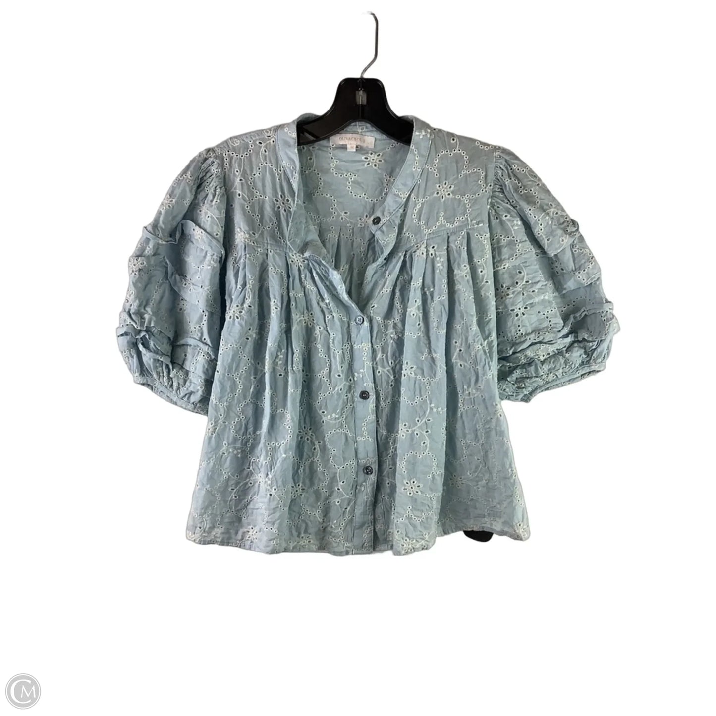 Top Short Sleeve By Olivaceous In Blue, Size: M