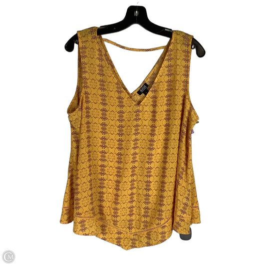 Top Sleeveless By Ana In Yellow, Size: L