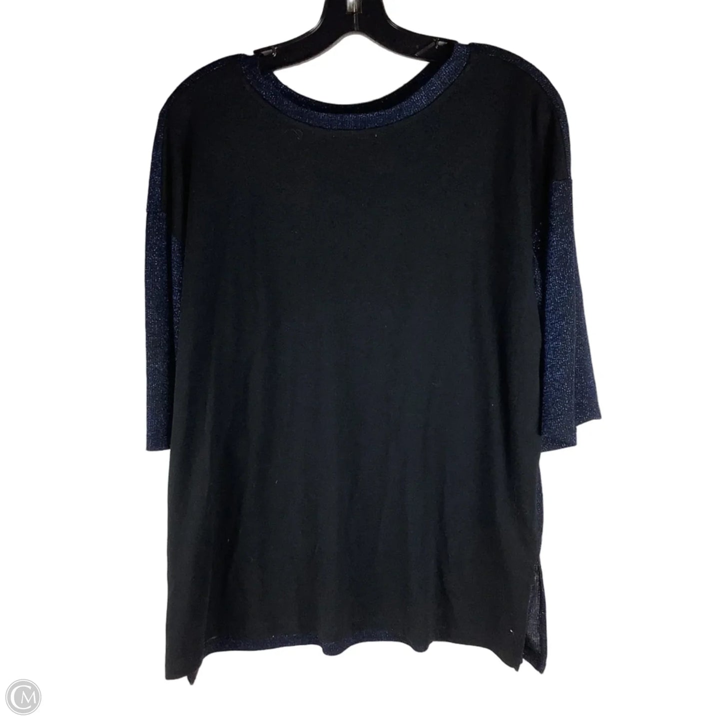 Top Short Sleeve By Clothes Mentor In Navy, Size: L